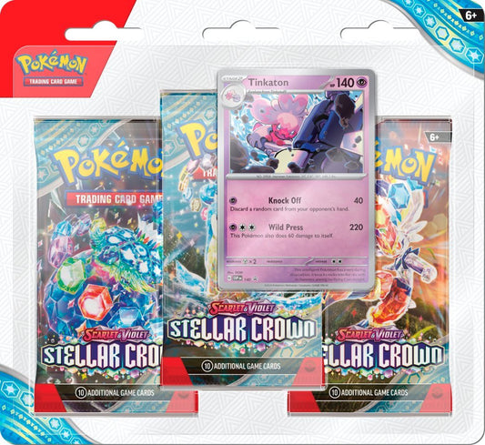 [PREVENTA] POKEMON TCG "STELLAR CROWN" THREE-BLISTER PACK